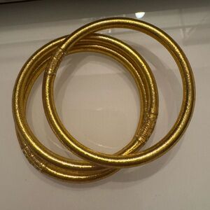 Budha girl Gold Bangles Set of 3 gold size medium